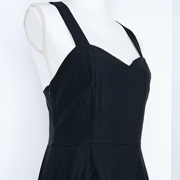 Unique & Classic Women's Black Retro Corset Bustier Swing Dress size L - Picture 7 of 16